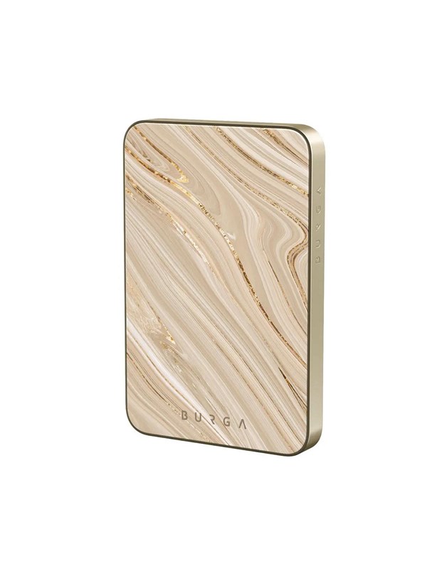 Burga Magnetische Powerbank 5.000 mAh - Geeignet für MagSafe und Qi2 - Full Glam / Gold