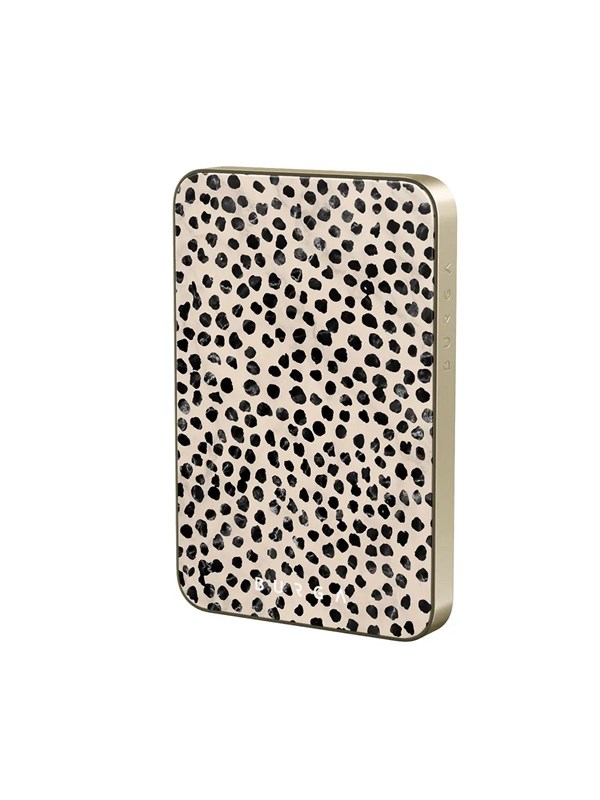 Burga Magnetische Powerbank 5.000 mAh - Geeignet für MagSafe und Qi2 - Mandel-Latte / Gold