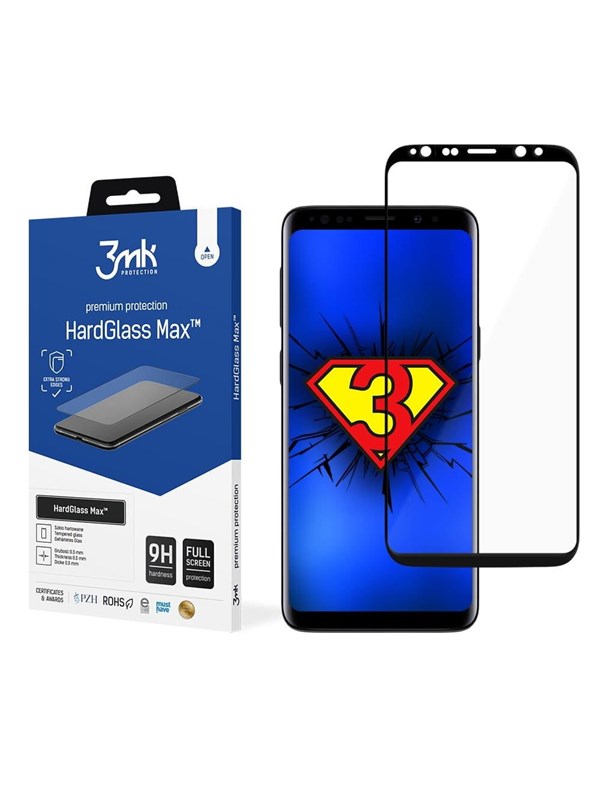 Verstärktes gehärtetes Glas 3MK Samsung Galaxy S8 Plus - HardGlass Max™