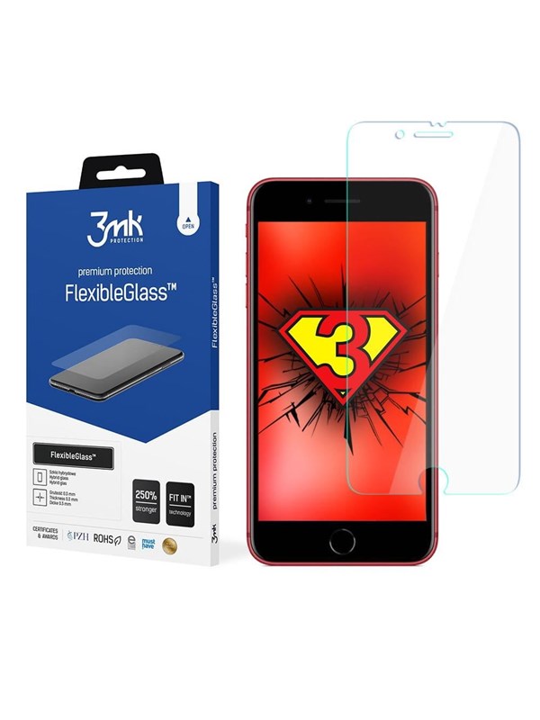 Image of 3mk FlexibleGlass Hybrid Glass for iPhone 8 Plus