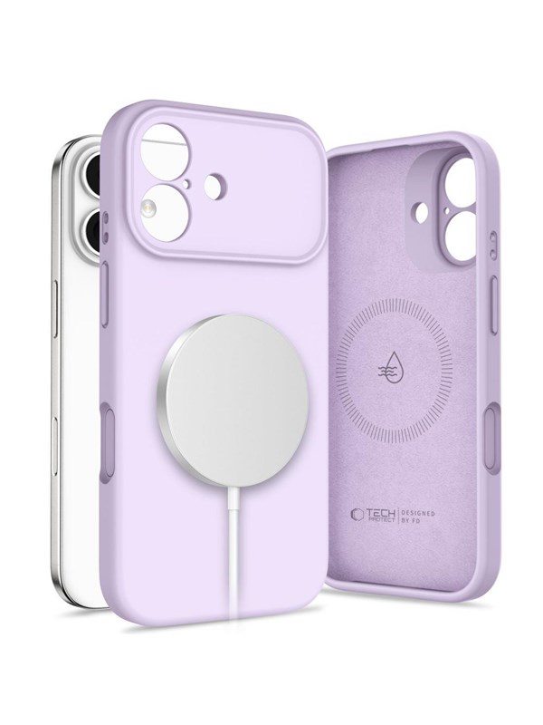 Tech-Protect Silicone MagSafe Case for iPhone 17 - Purple