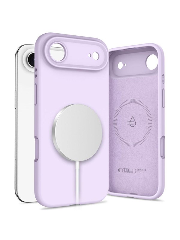 Tech-Protect Silicone MagSafe Case for iPhone 17 Air - Purple