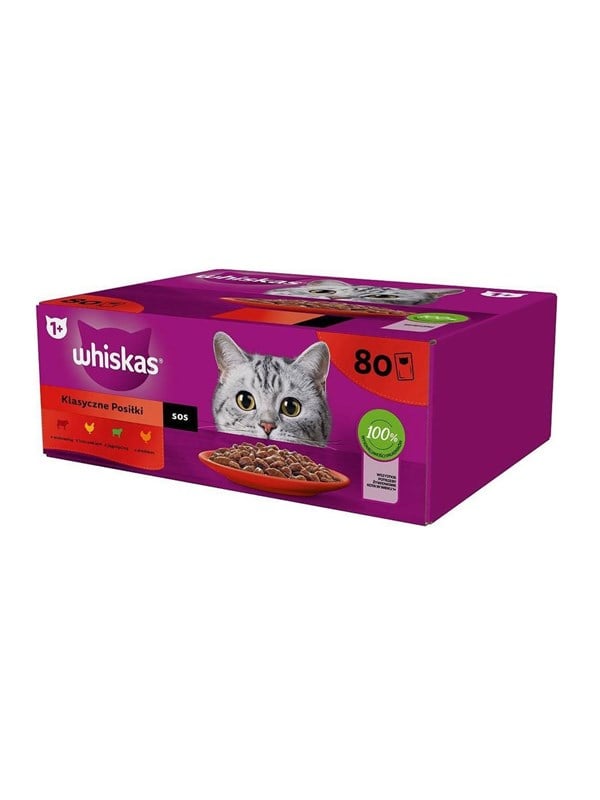 Whiskas Classic Poultry Lamb Beef Chicken in Sauce - wet cat food - 80x85g