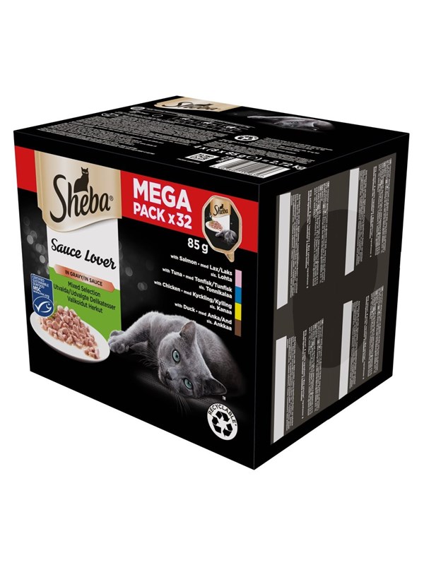 Sheba Wet cat food - Duck Chicken Salmon Tuna - 32x85g
