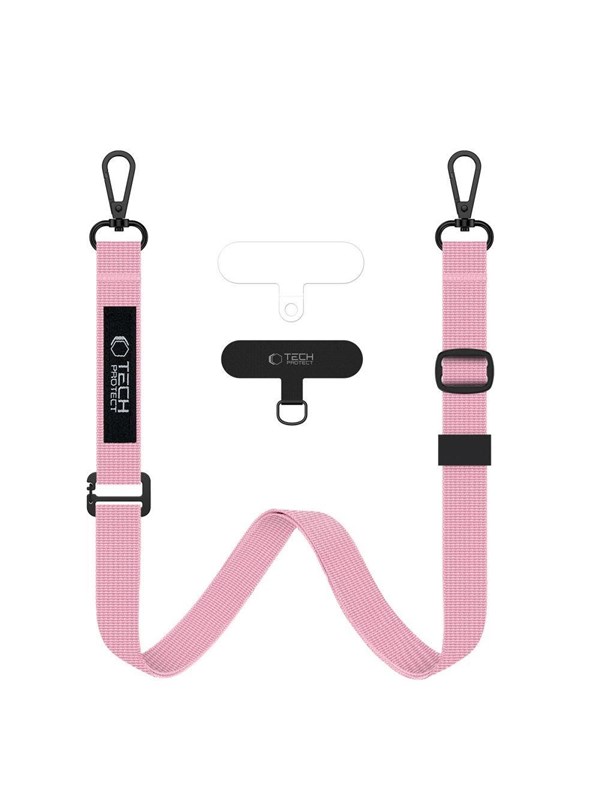 Tech-Protect C65 Rope Crossbody Leash - Pink