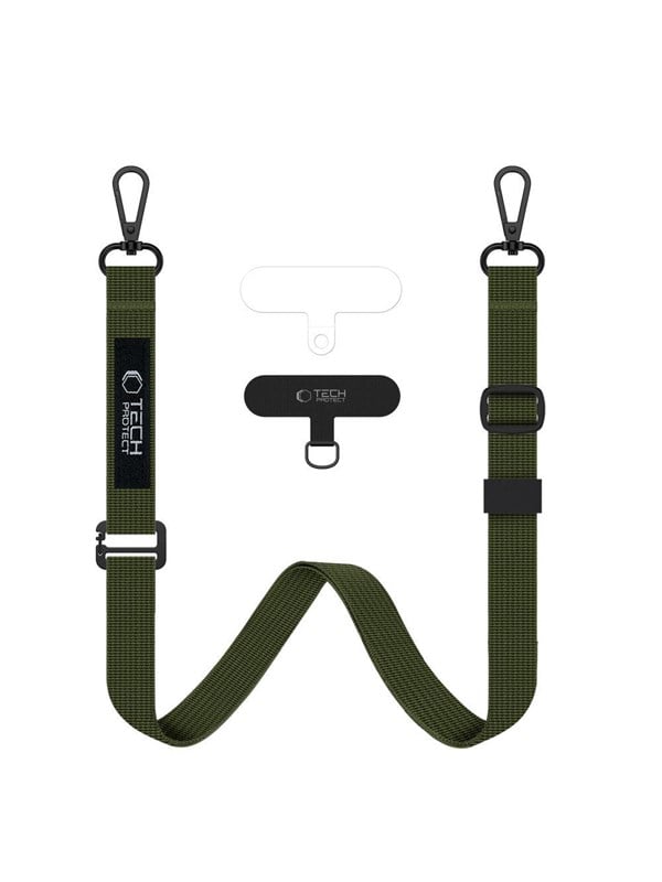 Tech-Protect C65 Rope Crossbody Lanyard - Olive