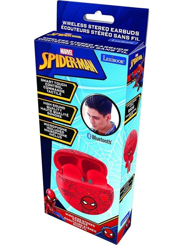 Spider-Man Bluetooth earbuds with charging storage