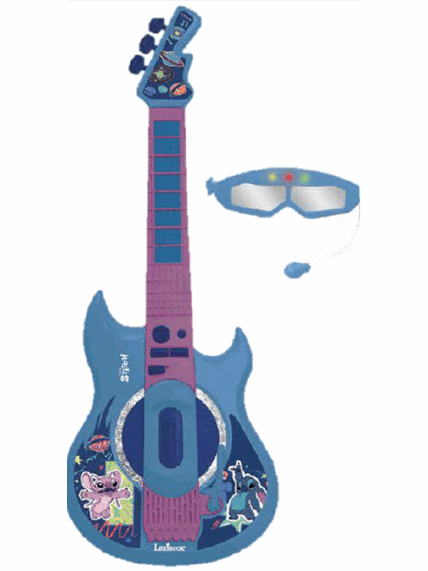 Stitch Electronic Lighting Guitar with Mic in glas