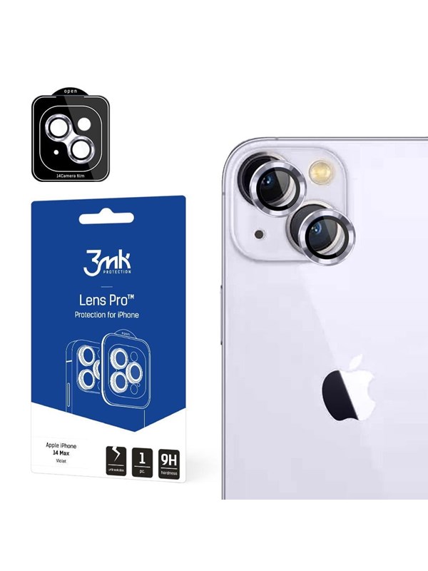 3mk iPhone 14 Plus 9H Camera Glass for Lens Protection Pro Series Lens - Purple
