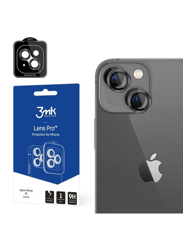 3mk Camera Glass for iPhone 14 9H for Lens Protection Pro Series Lens - Gray