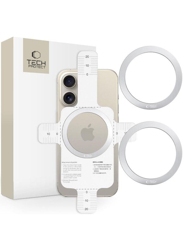 Tech-Protect MMP-110 2in1 MagSafe Ring - Silver / Silver