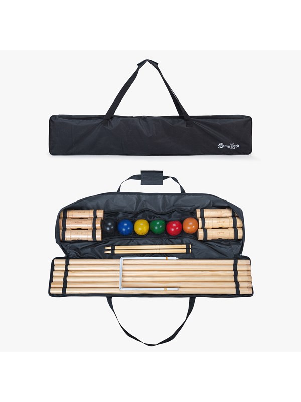 Stanlord Krocket Pro mit robuster Oxford-Aufbewahrungstasche.