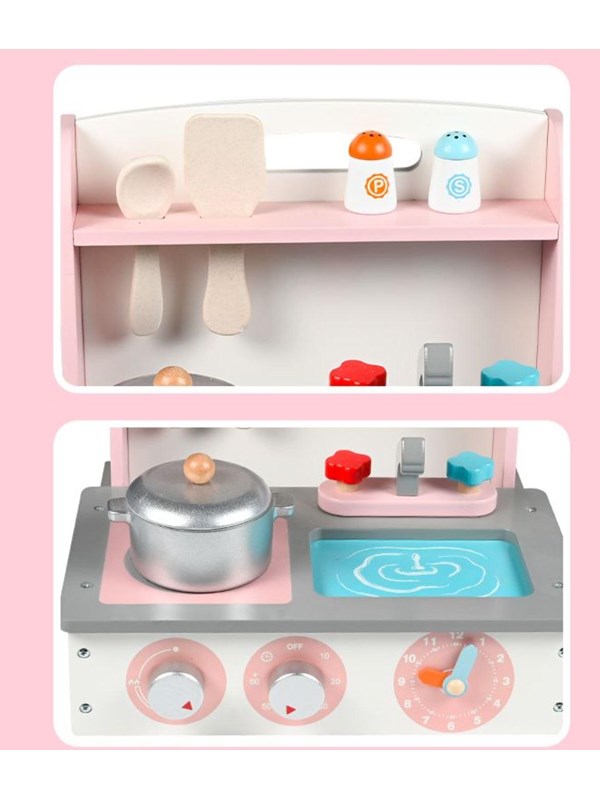 Elite Toys Kids Zone klappbare Tisch-Spielkche Pink