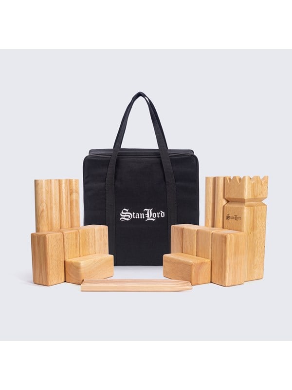 Stanlord Kongespil Pro mit robuster Canvas-Aufbewahrungstasche.