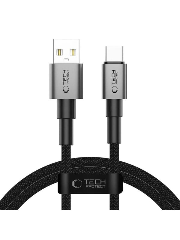 Tech-Protect UltraBoost DNA USB-A  USB-C 15W3A 100 cm Cable - Grey