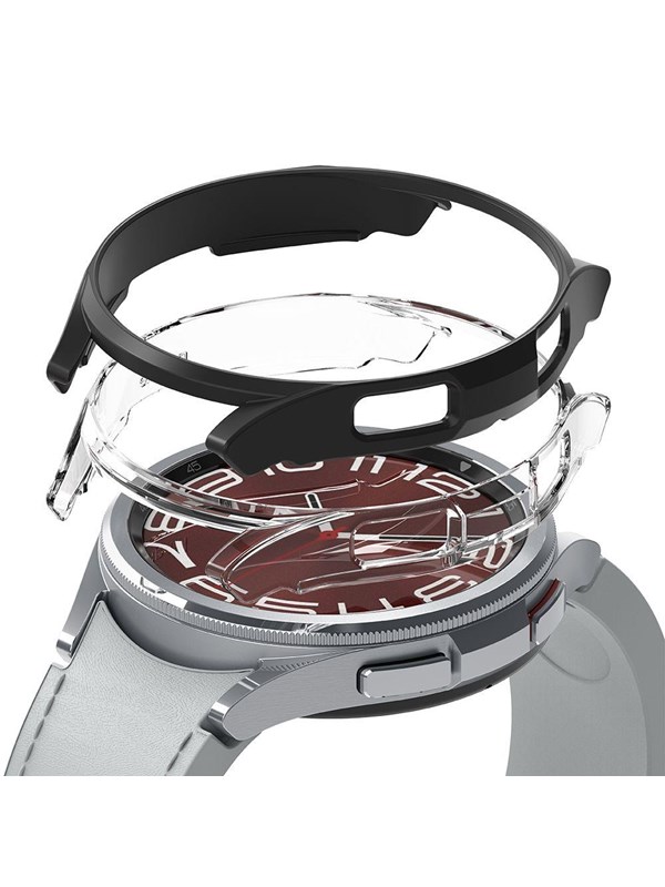 Ringke Slim 2-pack Case for Samsung Galaxy Watch 6 Classic 43 mm - Black and Clear