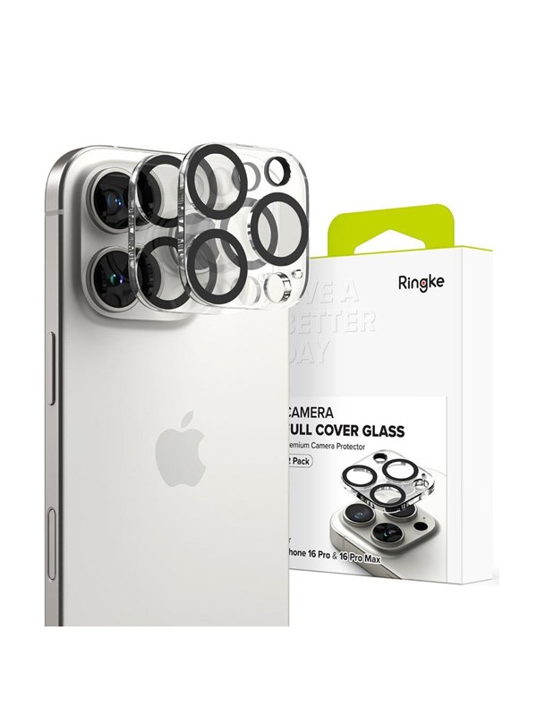 Ringke Tempered Glass on Camera Camera Protector 2-pack for iPhone 16 Pro / 16 Pro Max