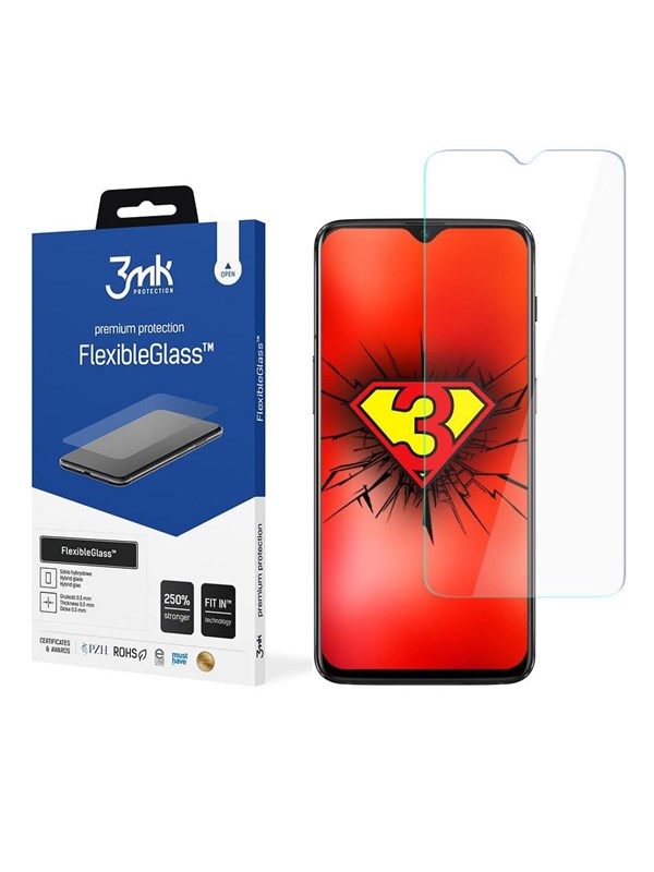 Image of 3mk FlexibleGlass Hybrid Glass for OnePlus 6T
