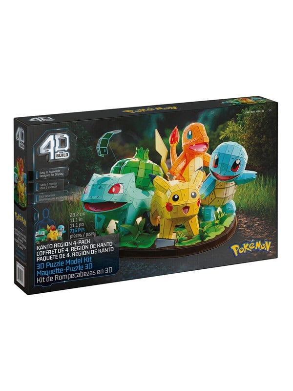 Pokemon 4D Build Pokmon First Starters 28 cm 4D Puzzles