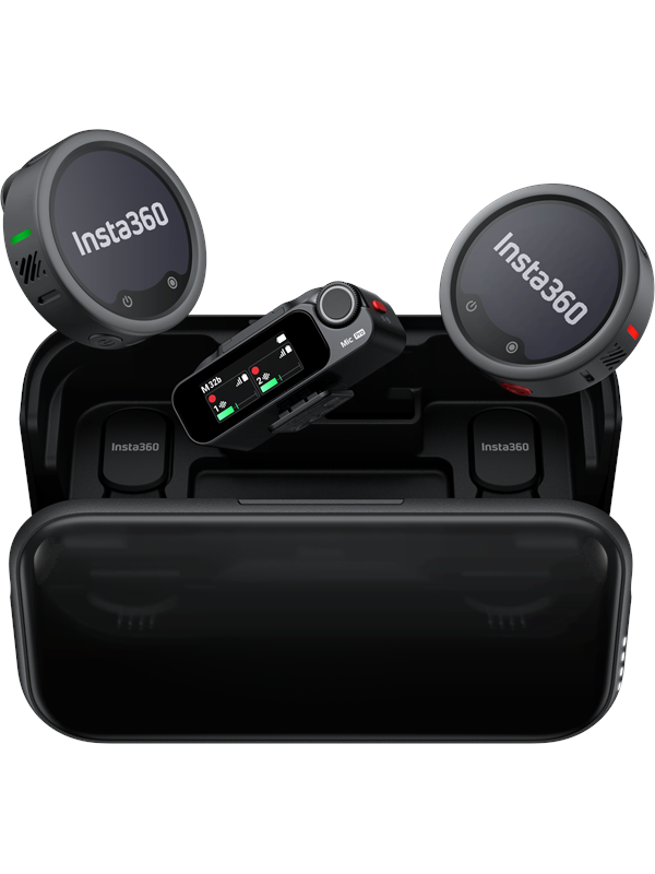 Mikrofon Epos Insta360 Mic Pro kabellos Doppel-Sender personalisierbares Display