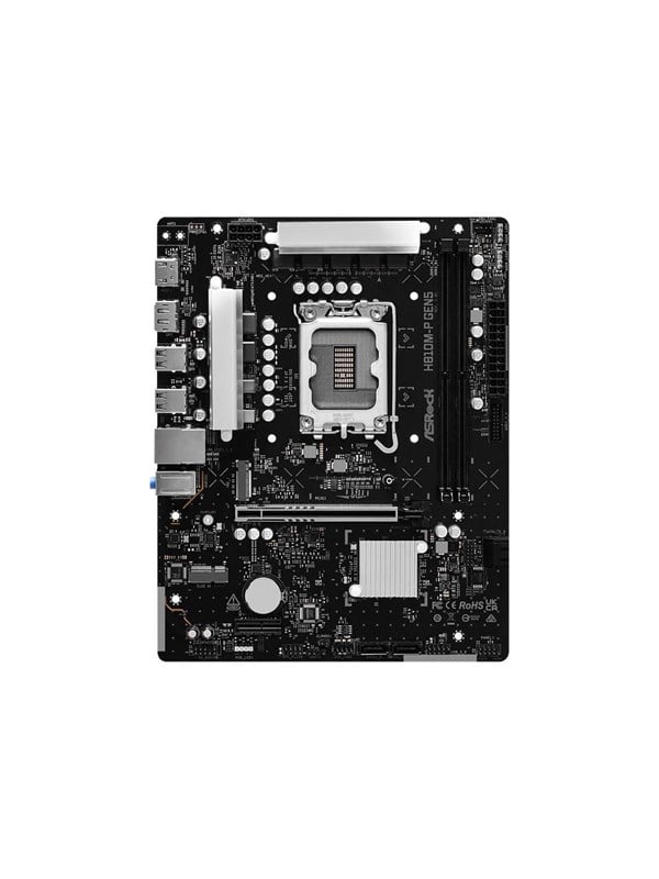 ASRock H810M-P Gen5 - motherboard - micro ATX - LGA1851 Socket - H810 Mainboard - Intel H810 - Intel LGA1851 socket - DDR5 RAM - Micro-ATX