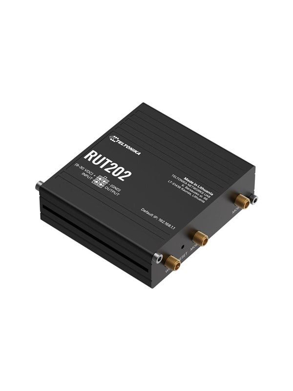 Teltonika RUT202 - wireless router - WWAN - Wi-Fi - 4G - DIN rail mountable - Wireless router N Standard - 80211n
