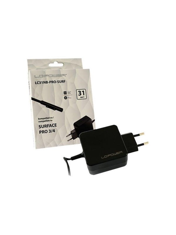 LC Power LC31NB-PRO-SURF - Netzteil - 31 Watt - 258 A - Schwarz - für Microsoft Surface Pro 3 Pro 4