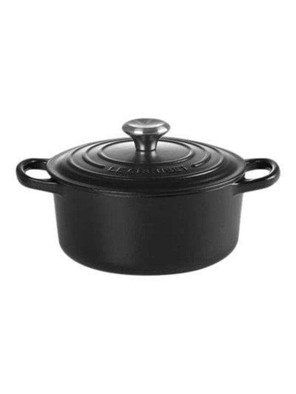 Le Creuset Signature Bräter rund 18 cm schwarz matt 0024147260608 Le Creuset