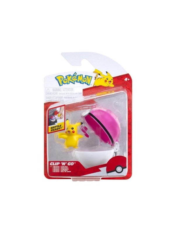 Pokemon Clip N Go Female Pikachu W Love Ball