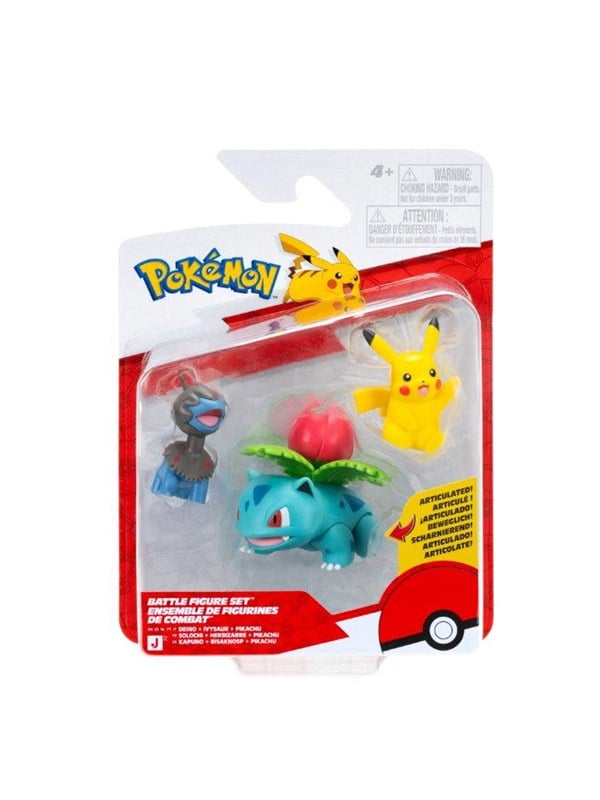 Pokemon Battle Figure Set Deino Pikachu  Ivysaur