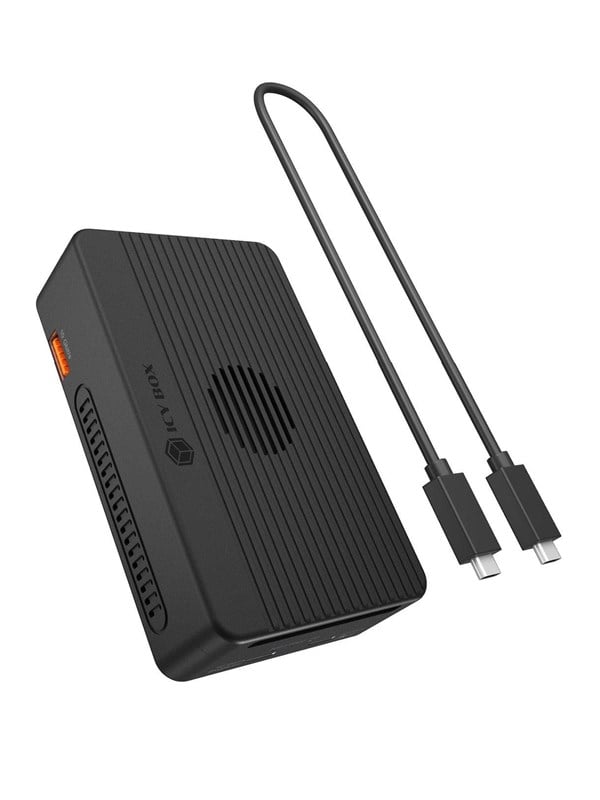 Caja PC Icy Box Heart RAID 2818 M.2 Aluminium Schwarz mit RAID Software USB4