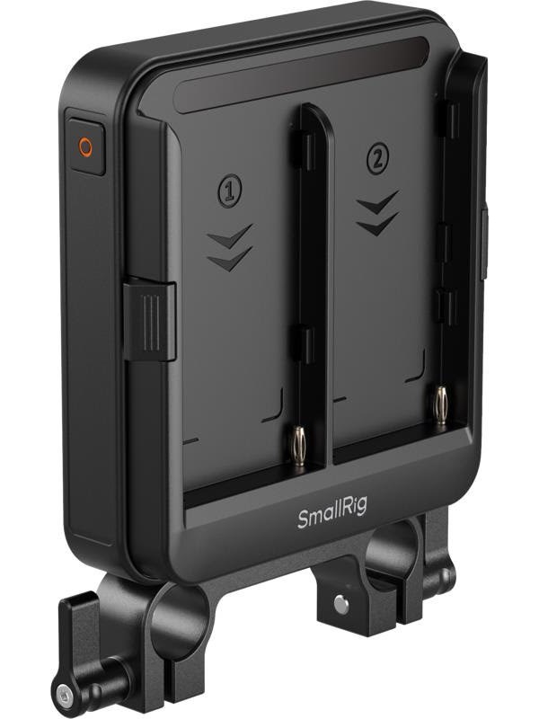 Kit de Placas Adaptadoras SmallRig para Baterías Tipo NP-F para Varillas LWS de 15 mm, Compatible con UPS, D-Tap, DC 5521 y Puertos USB-C, Salidas 5537