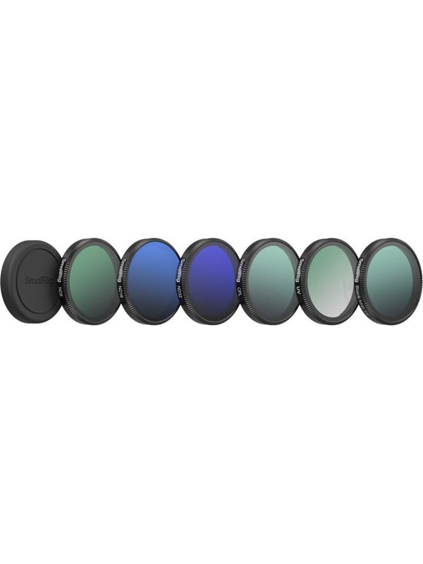 Kit de Filtros SmallRig para DJI Osmo Action 6 con Filtro ND8/ ND16/ ND32/ CPL/ UV / 1/4, Filtro Black Mist y Cubierta de Lente de Silicona -5967