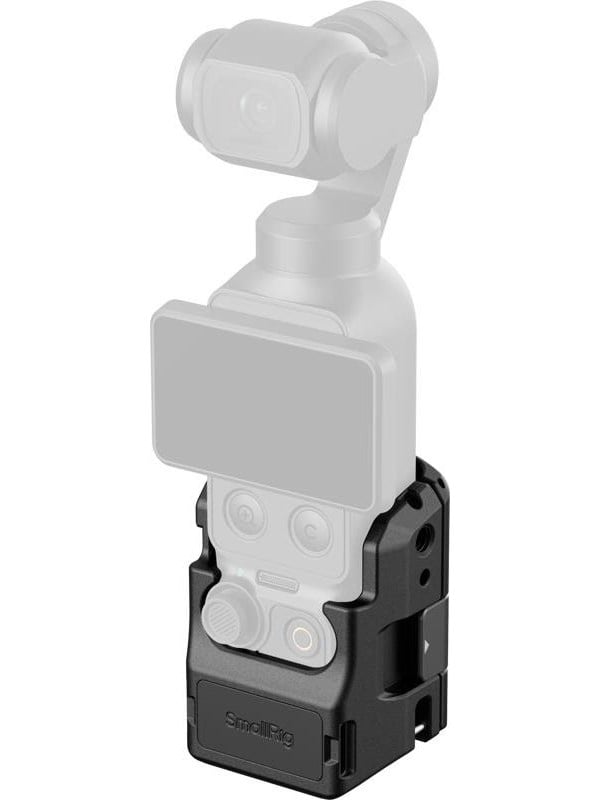 Carcasa SmallRig para DJI Osmo Pocket 4 Edición Básica con Orificios de Fijación de 1/4"-20, Soporte de Zapata Fría e Interfaces Magnéticas de Liberación Rápida