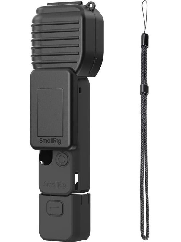 Funda Protectora SmallRig para DJI Osmo Pocket 4 con Correa de Muñeca, Carcasa de Silicona, Protector de Pantalla y Mango Roscado 6005