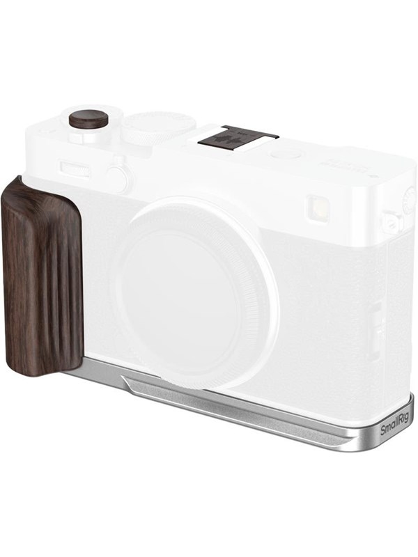 SmallRig 6236 L-Shaped Mount Plate with Wooden Handle for FUJIFILM X-E5 Ebony Silver