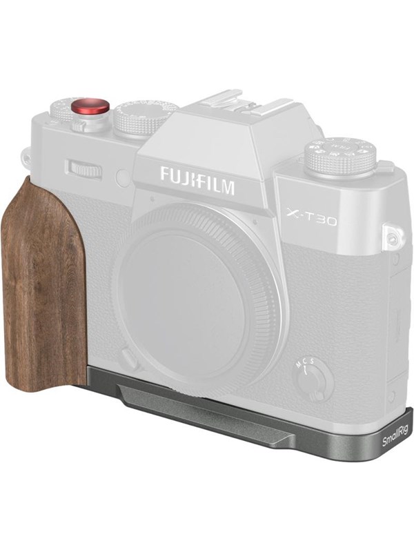 SmallRig 5668 L-Shaped Mount Plate w Wooden Handle for FUJIFILM X-T30  T30 II  T30 III Charcoal