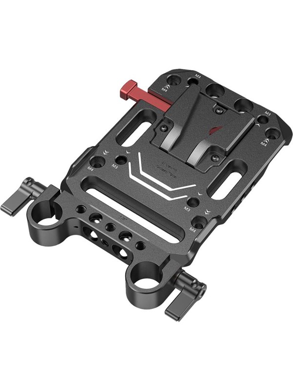 Image of SmallRig 3016 Battery Plate V-Mount w Rod Clamp