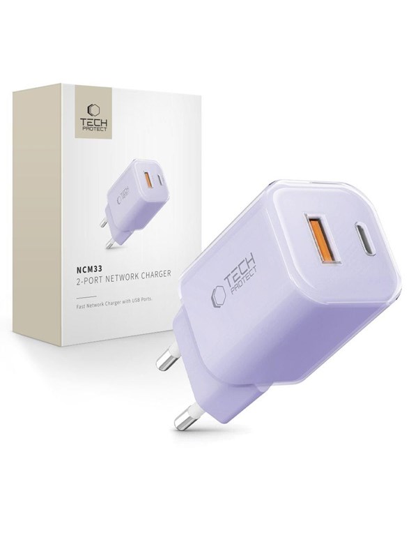 Tech-Protect NCM33 PD 33W QC30 USB-C  USB-C - Purple