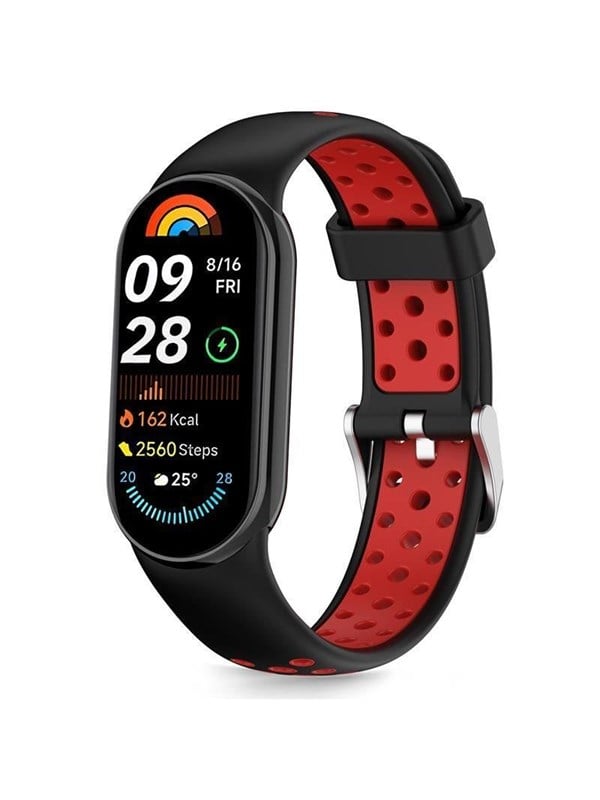 Tech-Protect IconBand Air Strap for Xiaomi Smart Band 8 / 9 / 10 / NFC - Black & Red