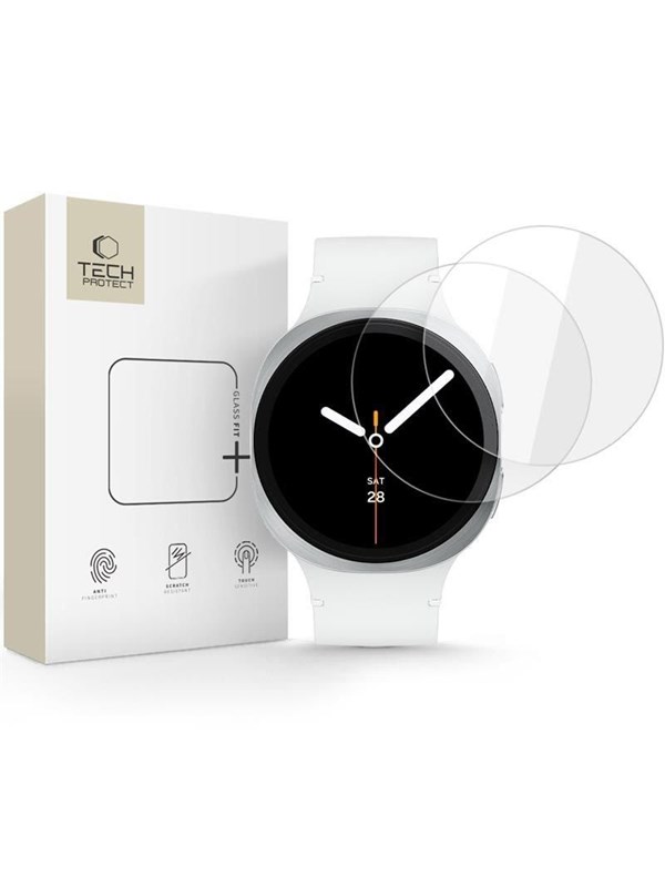 Tech-Protect Glass Fit 2-pack Tempered Glass for Samsung Galaxy Watch 8 40mm - Clear