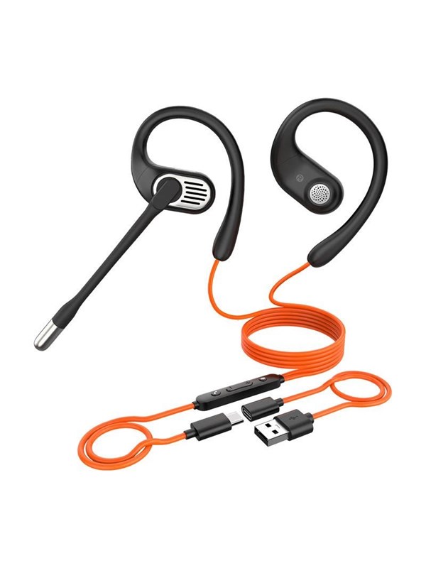 Kopfhörer OneOdio OpenRock Link 10 mit USB-C-Kabel und AI-Rauschunterdrückung, schwarz
