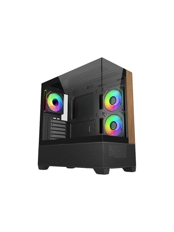 Cooler Master Elite 690 Wood - Gehuse - Tower - Schwarz