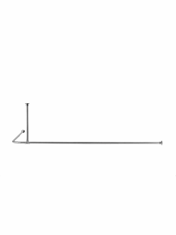 Croydex Hochwertige Duschvorhangstange in L-Form 200 x 100 cm