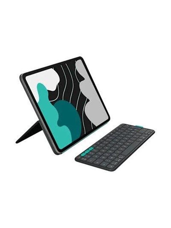 Logitech Flip Folio - keyboard and folio case full size - AZERTY - French - graphite Input Device - Tastatur & Folio-Set - Französisch - Grau