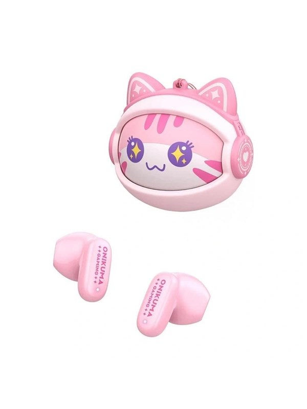 ONIKUMA TX603 kabellose Bluetooth 5.4 Gaming-Kopfhörer mit anpassbarem rosa Etui