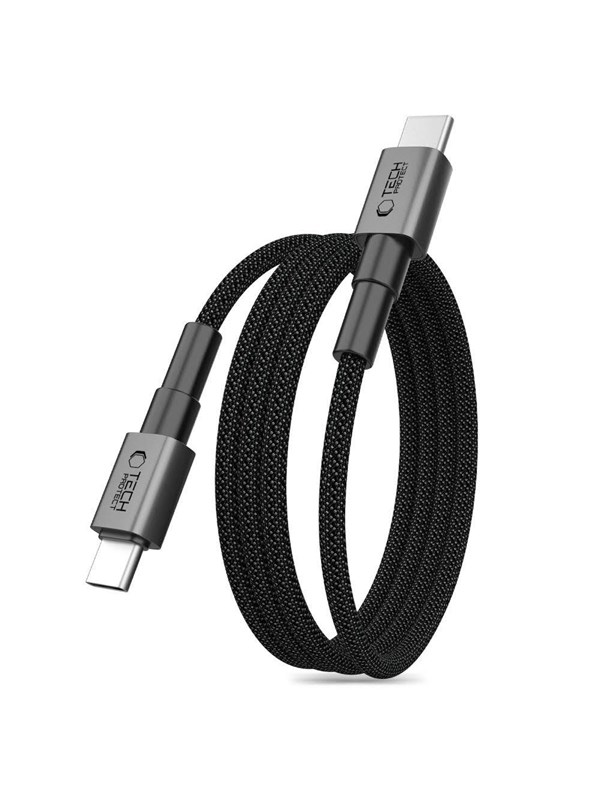 USB-C Daten- und Ladekabel - USB-C Tech-Protect Ultraboost DNA MagTwist, 100W, 2m, Grau