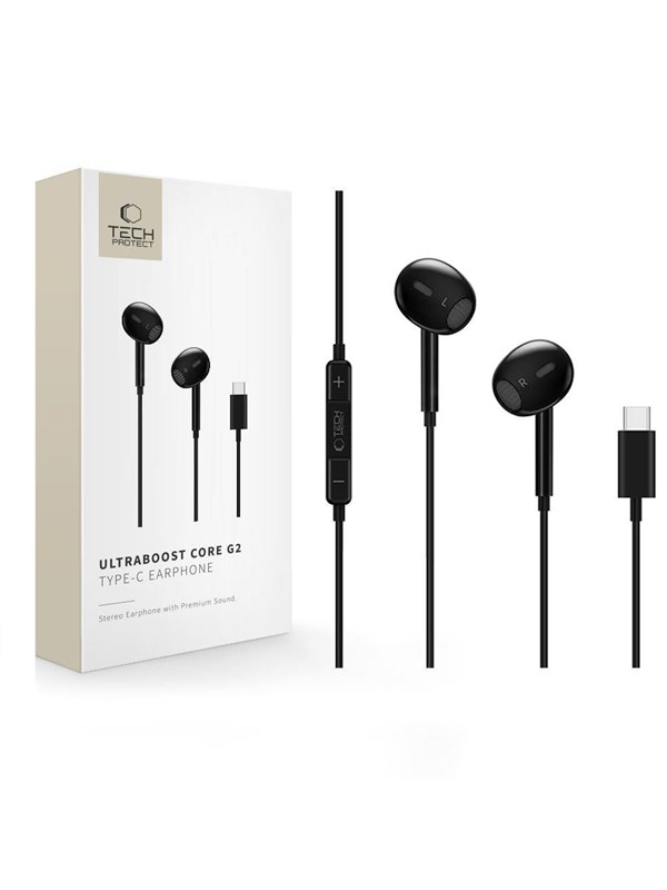 USB-C Freisprecheinrichtung Tech-Protect Ultraboost Core G2, Schwarz