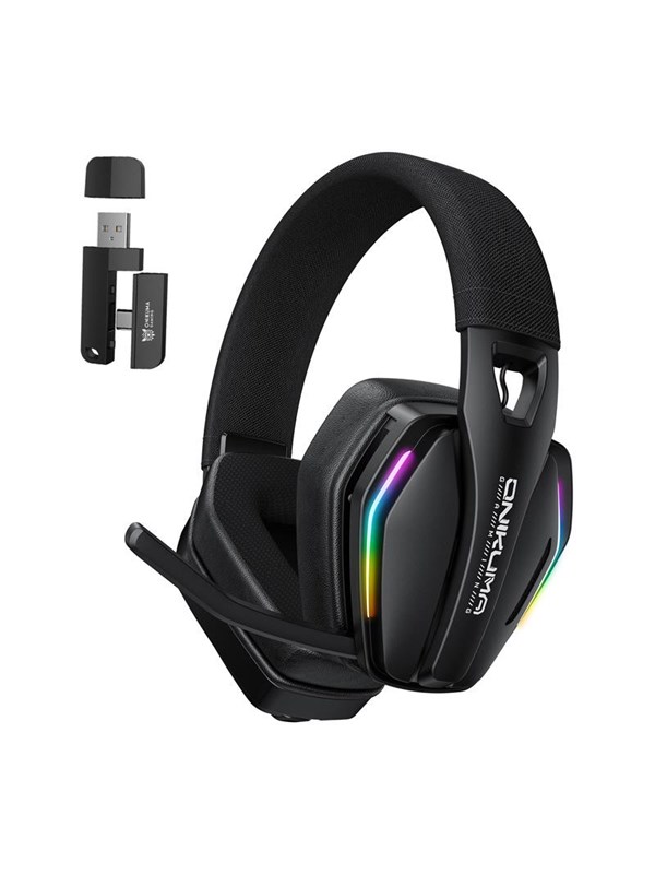 Onikuma GT826 kabellose Bluetooth USB-C Gaming-Kopfhörer mit Mikrofon RGB schwarz