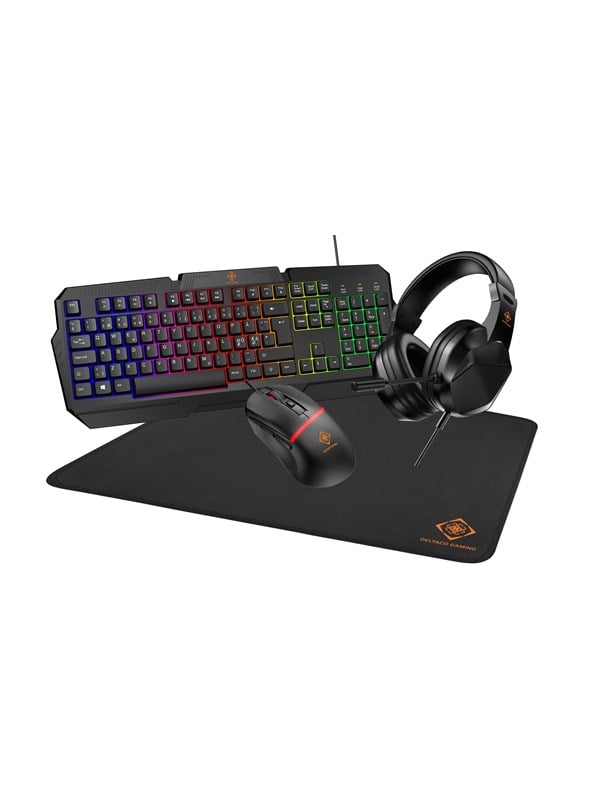 Deltaco Gaming Set-up Kit Headset Keyboard - Gaming Tastatur - Englisch US